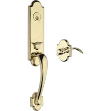 Baldwin Boulder 85354 3/4 Escutcheon Handleset Entry Kit - Left Hand | Lifetime Polished Brass 