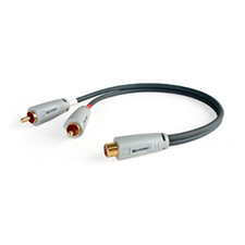 Binary™ Cables B3 Series 2-Male to 1-Female RCA Y-Adapter 