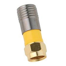 Binary™ F Male Compression Connector for RG6/U (Gold | Bag of 20) 
