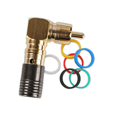 Binary™ RCA Male Right-Angle Compression Connector for RG6/U 75 Ohm (Bag of 20) 