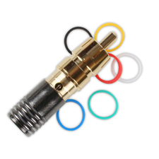 Binary™ RCA Male Compression Connector for Standard and Quadshield RG59 75 Ohm - Gold Plated (Bag of 20) 