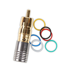 Binary™ RCA Male Compression Connector for RG6/U - 75 Ohm - Gold Plated (Bag of 20) 
