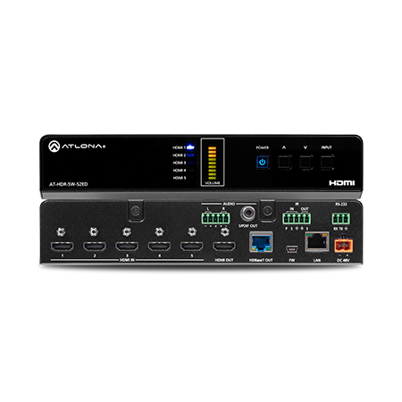 Atlona® 4K HDR HDMI Matrix Switcher with HDMI and HDBaseT Outputs 