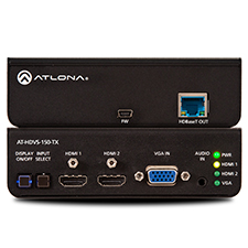 Atlona® Conferencing Switcher for HDMI and VGA with Ethernet-Enabled HDBaseT Output – 3x1 