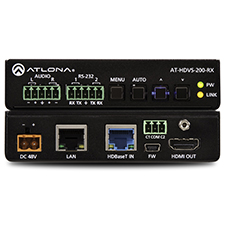 Atlona® Conferencing Ethernet-Enabled HDBaseT Scaler with HDMI and Analog Audio Outputs 