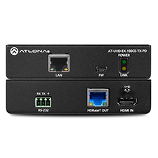 Atlona® 4K/UHD Remote Powered HDMI HDBaseT Transmitter with Ethernet, Control, and PoE 