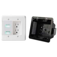 WattBox® In-Wall Power Conditioner - 2 Outlets and Arlington™ Double Gang Box - Kit 