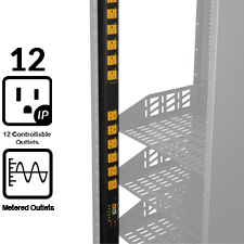 WattBox® IP Vertical Power Strip & Conditioner | 12 Individually Controlled & Metered Outlets 