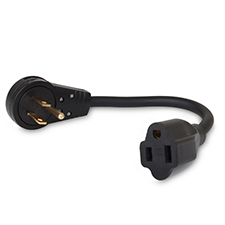 WattBox® 360° Rotating Male Power Cord w/ 3-Prong Extension - .5 ft 