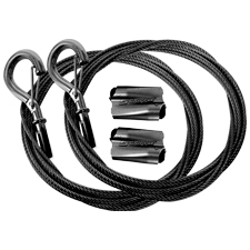 Gripple Express Range Black Line Wire with Snap-On Hook 2-Pack | 10ft 