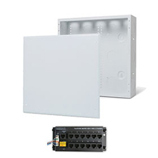Wirepath™ 14' Enclosure Kit with Flush Metal Door, 1x12 RJ45 Telephone Module 