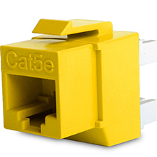 Wirepath™ Cat 5e UTP Keystone Insert - 180 Degree (Yellow) 