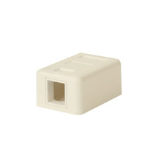 Wirepath™ Surface Mount Box - Light Almond (1 Port) 