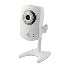 Wirepath™ Surveillance 300 Series Cube IP Indoor Camera with IR - White 
