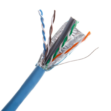 Wirepath™ Cat 6 550MHz Shielded Wire - 1000 ft. Wood Drum (Blue) 