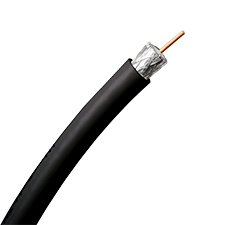 Wirepath™ RG6/U Quadshield Coaxial Cable - Plenum - 1000 ft. Spool (Black) 