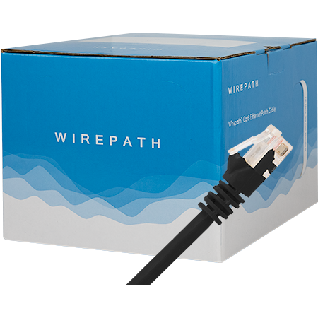 Wirepath™ Cat6 Ethernet Patch Cable - 1 ft | Black | 25 pack 
