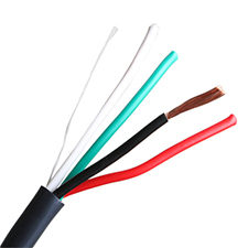 Wirepath™ 12-Gauge 4-Conductor CMG Rated Speaker Wire | Black 