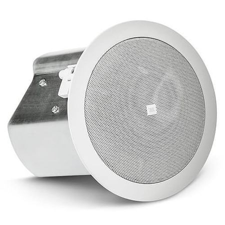 JBL Professional Control 14C/T 2-Way 4' Coaxial Ceiling Loudspeaker, Pair, White 