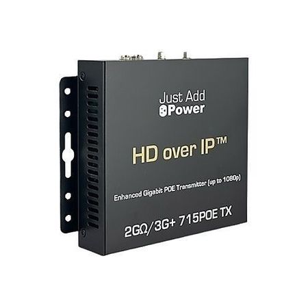 Just Add Power VBS-HDIP-715POE HD over IP Enhanced Gigabit Transmitter, 1080p, 30W PoE 