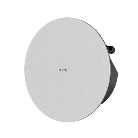 QSC AD-C4T-LPZB-WH Ceiling Mount Loudspeaker, Low Profile, Zero Bezel, White 