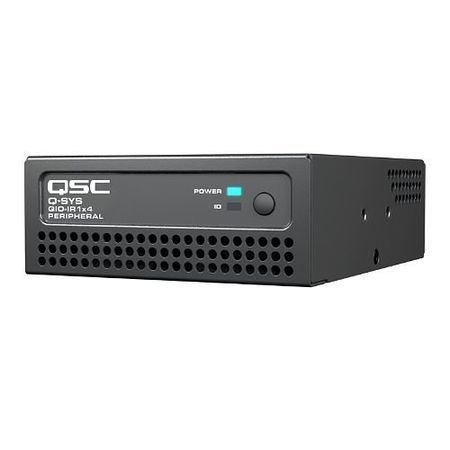 QSC QIO-ML4I Q-SYS QIO Series Network Audio I/O Expanders for QSC, 4-MIc/Line Outputs, Black 