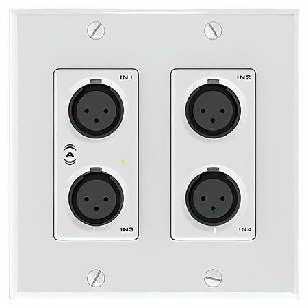 QSC unDX4I Attero Tech Dante Network Audio Wall Plate, x Mic/Line I/O 