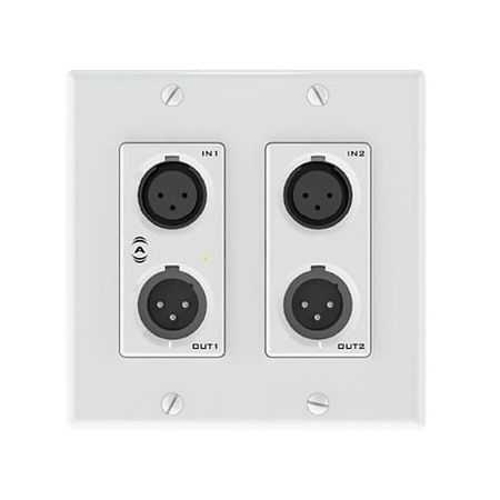 QSC UNDX2IO+ Dante/AES67 Network Audio Wallplate, Attero Tech, White 