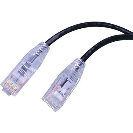Vanco SCAT6-1BK Super Slim CAT6, UTP, 550MHz Network Patch Cable, 1', Non Booted, Black 