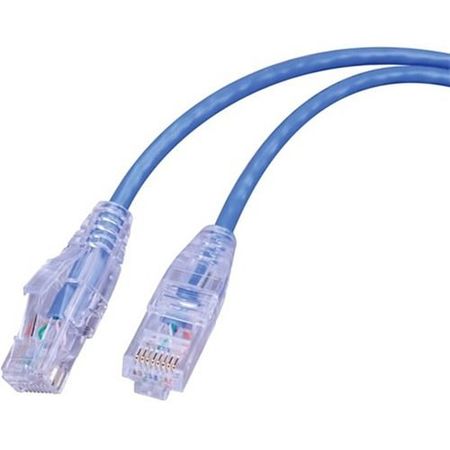 Vanco SCAT6-5BU Super Slim Category (UTP) 550 MHz Network Patch Cable, 5', Non Booted, Blue 
