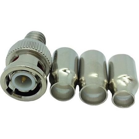 ADI PRO 0E-BNCCRI75C BNC Plug Crimp, 75 Ohms, RG58 PVC, RG59, 6 PVC, Plenum, 100-Pack 