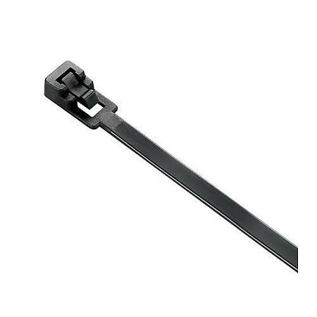 ADI PRO 0E-WT850BR Nylon Releasable Wire Ties, 8' Length, 50 lb Tensile Strength, 100-Pack, Black 