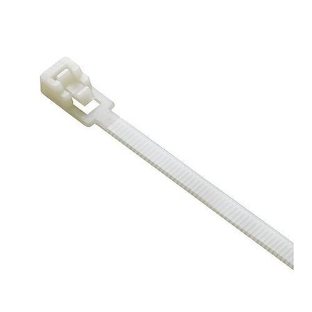 ADI PRO 0E-WT850NR Nylon Releasable Wire Ties, 8' Length, 50 lb Tensile Strength, 100-Pack, Natural 