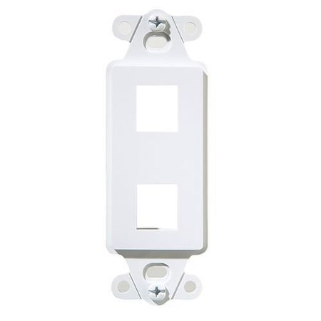 On-Q WP3412-WH-10 On-Q WP3412WH10 2-Port Decorator Outlet Strap, 10-Pack, White 