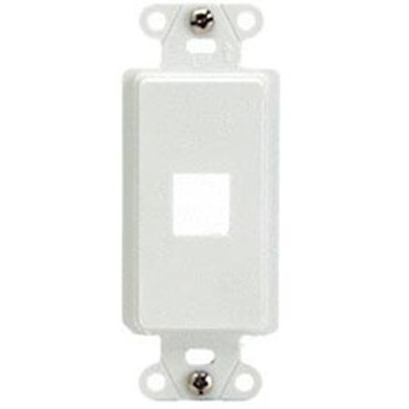 On-Q WP3411-WH-10 On-Q WP3411WH10 1-Port Decorator Outlet Strap, White, 10-Pack 