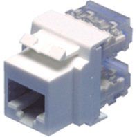 On-Q WP3425WH Keystone Insert Connector, RJ25, 6P6C, 0.87' Length 0.67' Width 1.1' Depth, ABS Plastic, White 