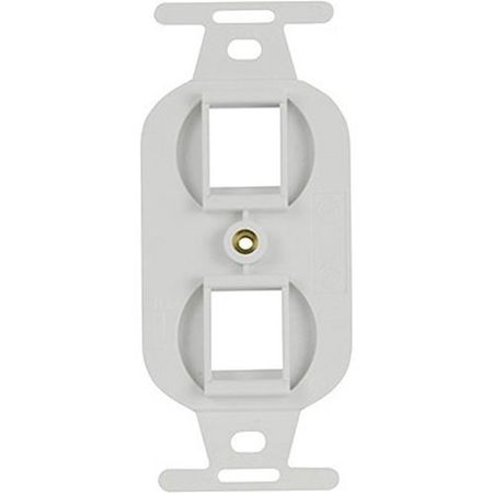 On-Q WP1062WH 2-Port Keystone Duplex Type-106/Despard Wall Strap, White 
