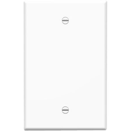 On-Q WP3300WH 1-Gang, Blank Oversized Wall Plate, White 