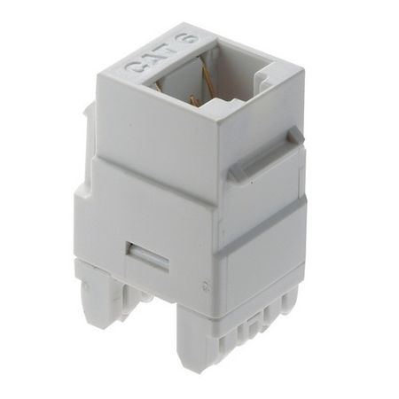 On-Q WP3460WH CAT6 RJ45 Keystone Connectorfor Wall Plates, White 