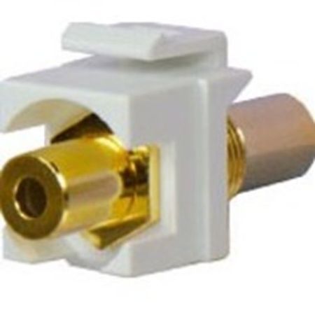 On-Q WP1215-WH 3.5mm Keystone Coupler Insert, White 