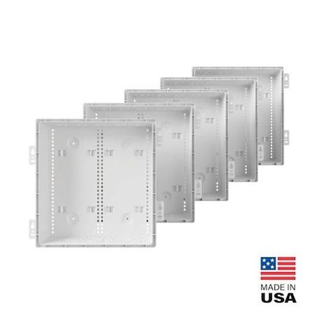 On-Q ENP15805DNA 15' Plastic Enclosure with Deep Trim and Hinged Door 5 Pack 