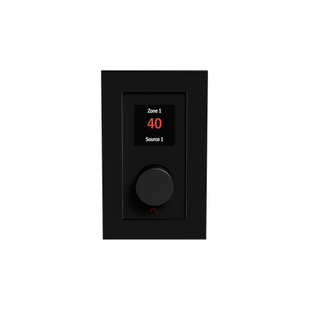 Episode® Business Music Solution Zone-Source Controller Wall Plate - Black 