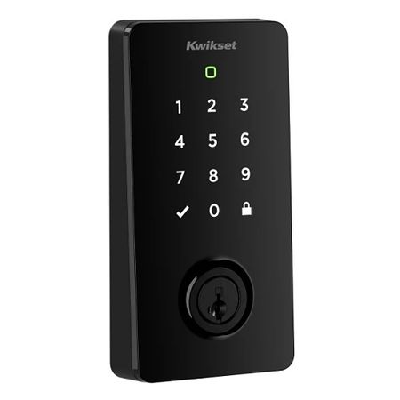 Kwikset 998000-006 Halo Select Touchscreen Wi-Fi and Matter Enabled Smart Lock, Contemporary Style, Matte Black 