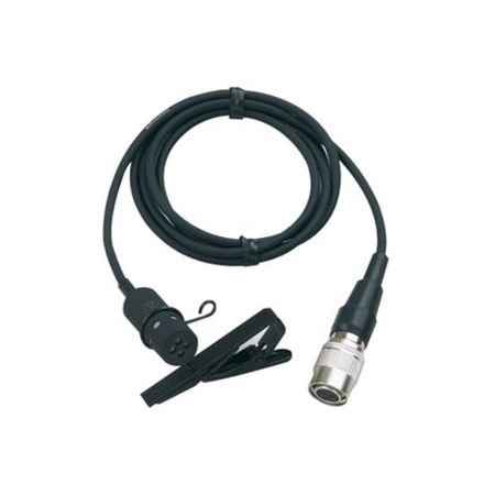 Audio-Technica AT831CW Cardioid Condenser Lavalier Microphone, 55' (1.4m) Permanently Attached Cable, No Power Module 