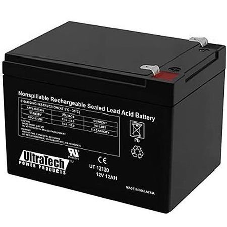 UltraTech IM-12120 12V 12AH Sealed Lead Acid Battery, F2 Terminal 