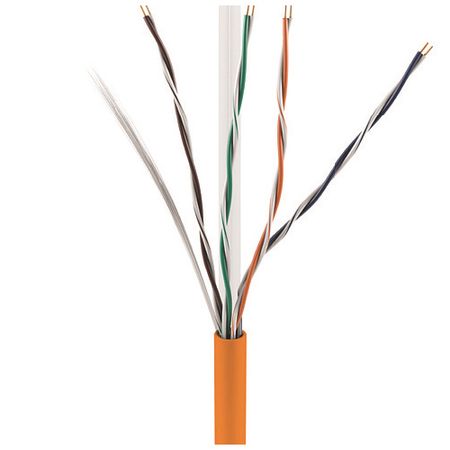 ADI PRO 0E-CMP6ORPP CAT6+ Plenum Cable, 23/4 Solid BC, Unshielded, UTP, CMP/FT6, 1000 Express Box, Orange 