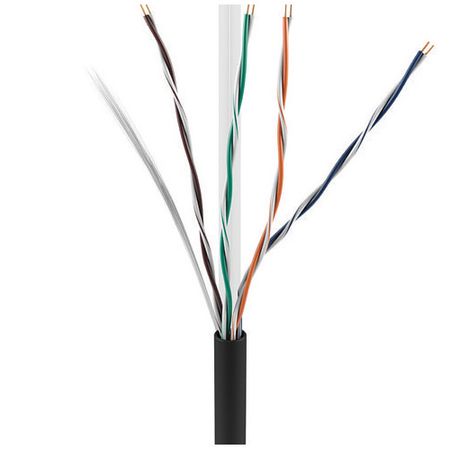 ADI PRO 0E-CMP6BKR CAT6 Plenum Cable, 23/4 Solid BC, Unshielded, UTP, CMP/FT6, 1000 Express Box, Black 
