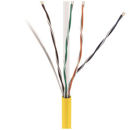 ADI PRO 0E-CMP6YWR CAT6 Plenum Cable, 23/4 Solid BC, Unshielded, UTP, CMP/FT6, 1000 Express Box, Yellow 