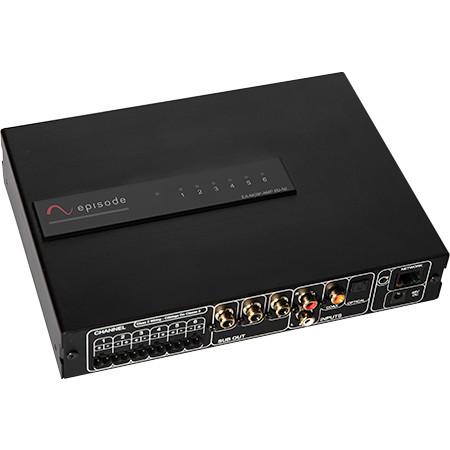 Episode 6-Channel/3-Zone 50W POE++ Amplifier DSP-Configurable with MoIP Streaming Capability Built-In 
