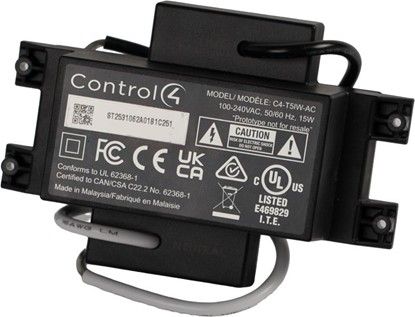 Control4® T5 Series In-Wall Touchscreen AC Power Supply 